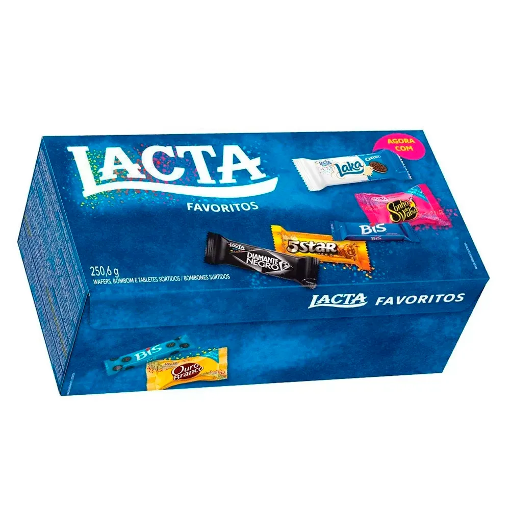 Caixa de Bombom Favoritos Lacta 250,6g