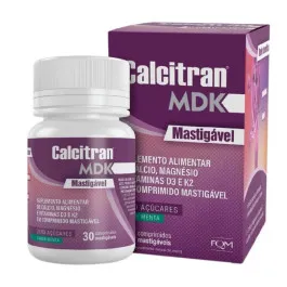 Calcitran Mdk Sabor Menta 30 Comprimidos Mastigáveis - Fqm