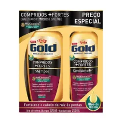 Kit Niely Gold Compridos +Fortes Shampoo 300ml + Condicionador 200ml