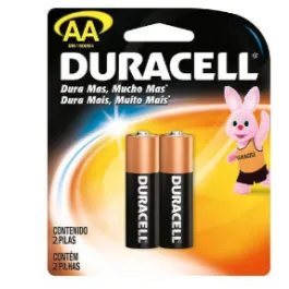 Pilha AA Duracell Alcalina - 2 Unidades