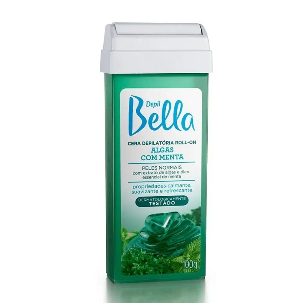 Cera Depilatória Roll-on Depil Bella Algas Com Menta 100g