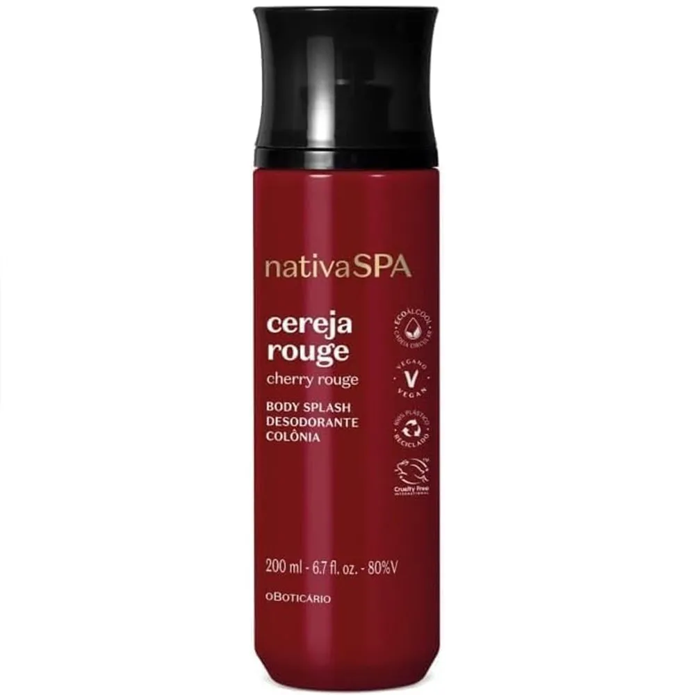 Body Splash Desodorante Colônia Nativa Spa Cereja Rouge 200ml