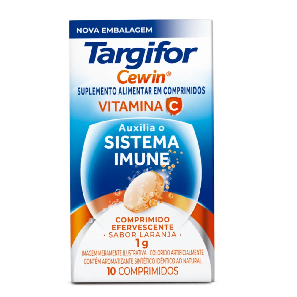 Tagifor Cewin 1g caixa com 10 comprimidos efervescentes sabor laranja