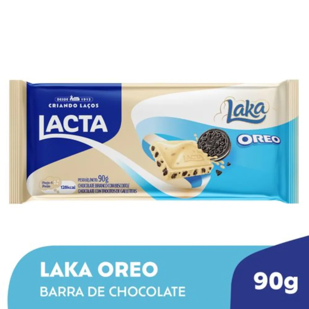 Chocolate Branco Lacta Laka Oreo 90g