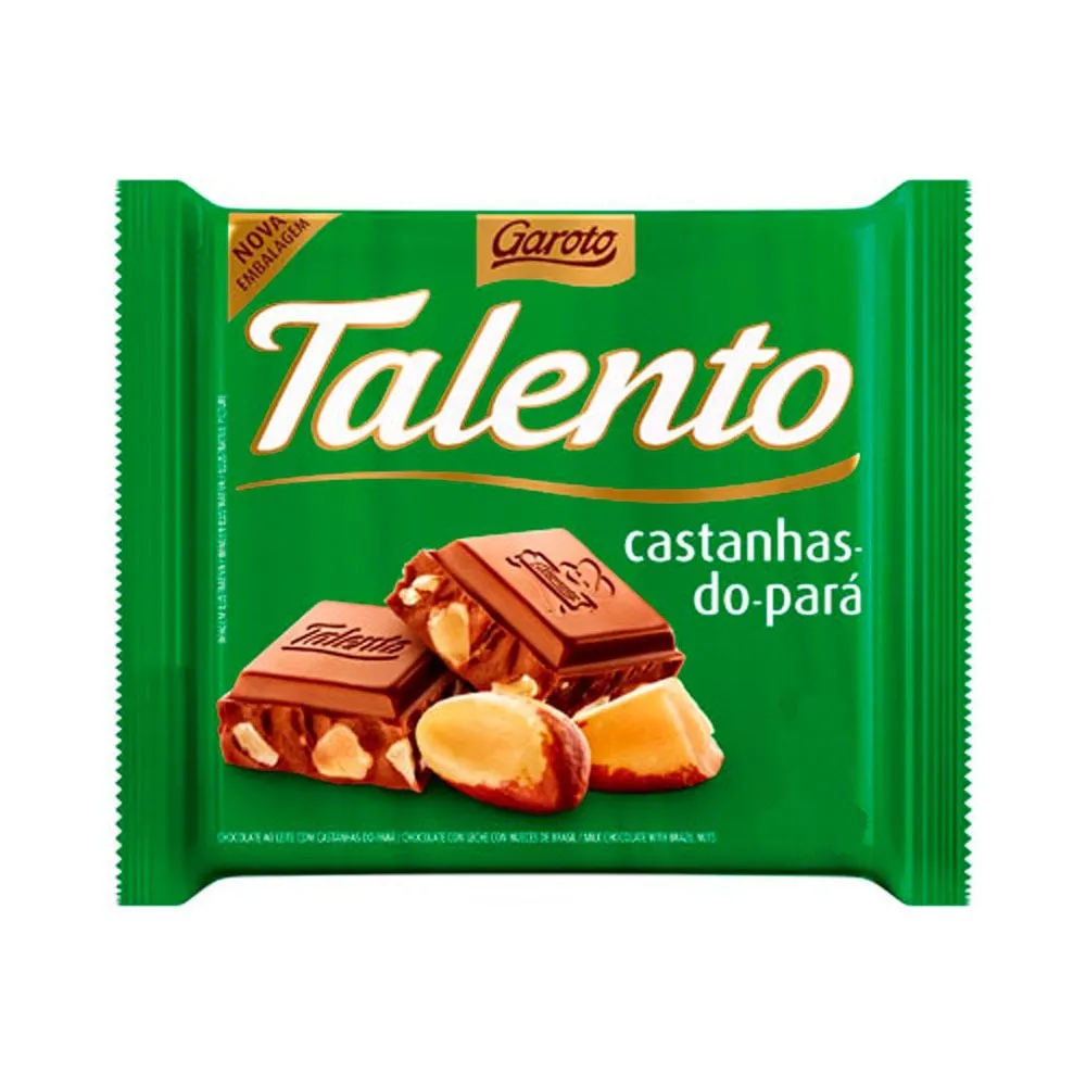Chocolate Garoto Talento Castanhas do Pará 85g