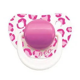 Chupeta Neopan Decorada Rosa Silicone Bico Ortodôntico Nº1 0-6 Meses - 1 Unidade
