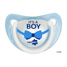 Chupeta Neopan Azul Boy Silicone Bico Ortodôntico Nº1 0-6 Meses - 1 Unidade