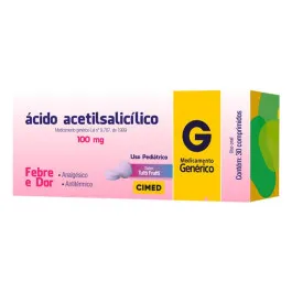 Ácido Acetilsalicílico 100mg - 10 Comprimidos - Cimed - Genérico
