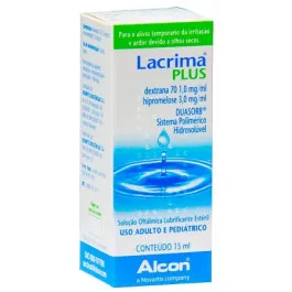Lacrima Plus 15ml - Lubrificante Oftálmico - Novartis