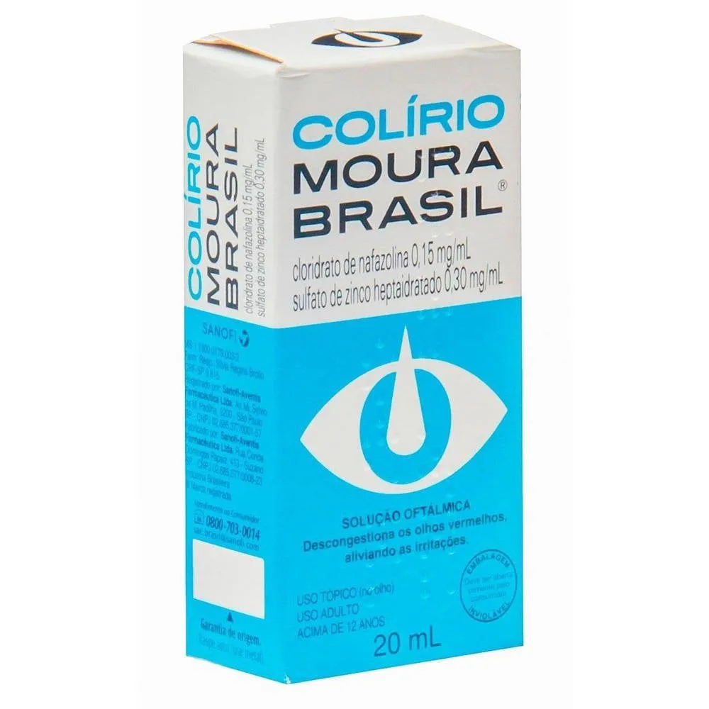 Colírio Moura Brasil 015 + 03mg solução oftálmica frasco com 20ml