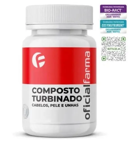 Composto Turbinado Para Cabelos, Pele E Unhas 60 Cápsulas