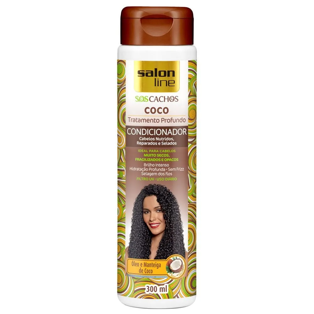 Condicionador S.O.S Cachos Coco Salon Line 300ml