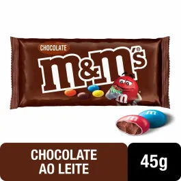 Confeito de Chocolate M&M's Ao Leite 45g