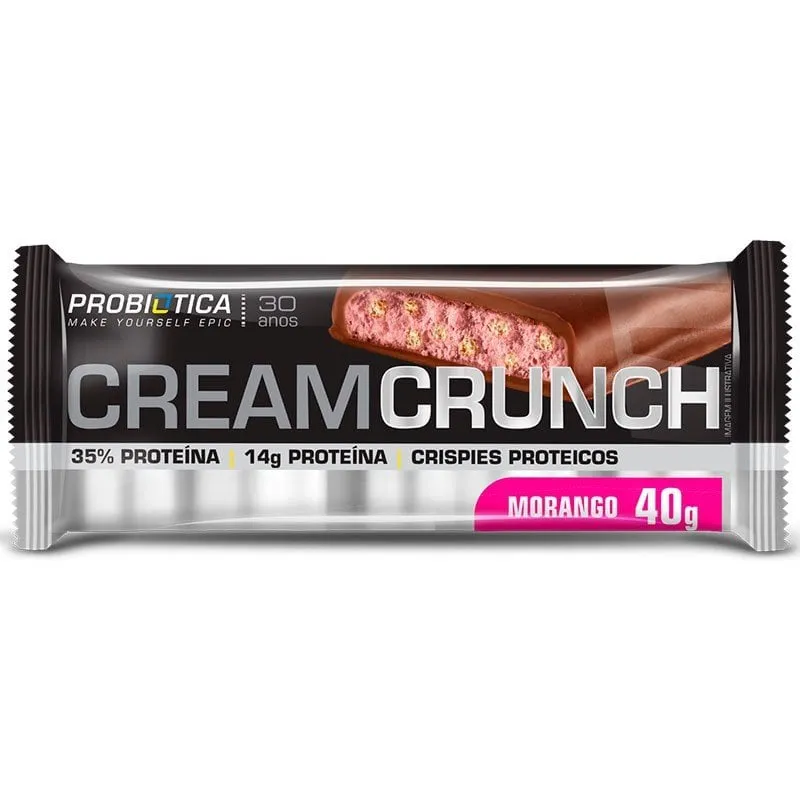 Cream Crunch Bar Creme De Morango Probiótica
