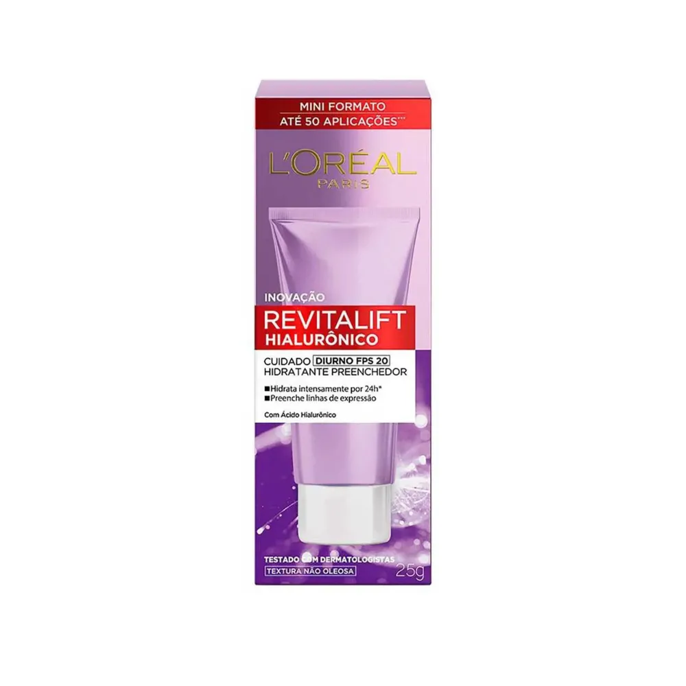 Creme Facial Anti-Idade L'Oréal Paris Revitalift Hialurônico Diurno FPS 20 25g