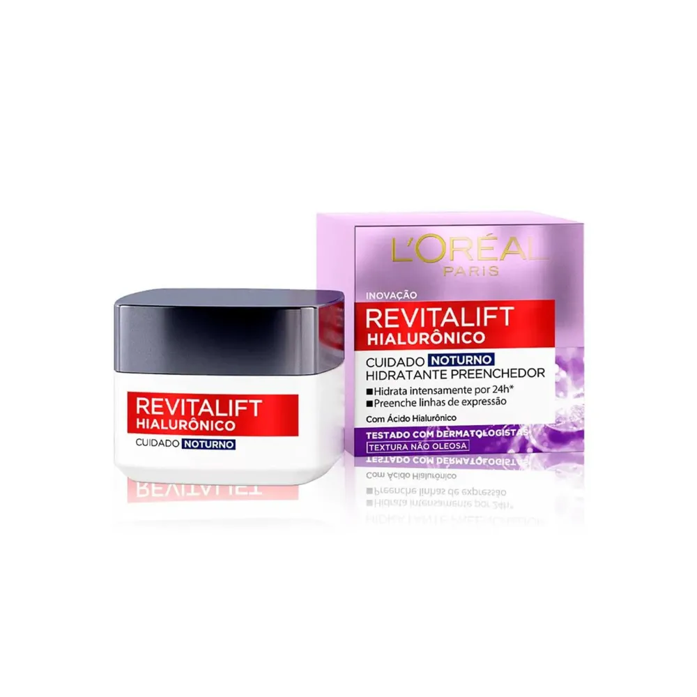 Creme Facial Anti-Idade L'Oréal Paris Revitalift Hialurônico Noturno 49g