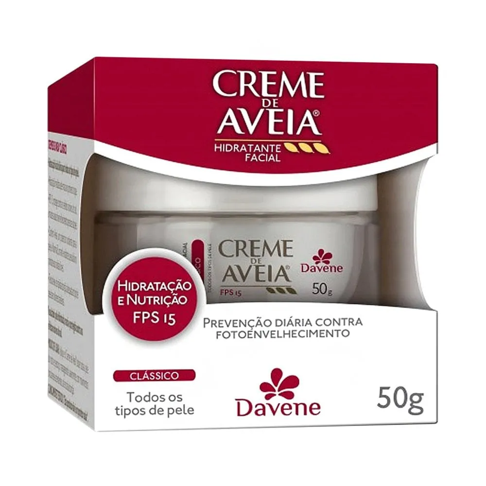 Creme Facial Davene Aveia Clássico FPS 15 50g