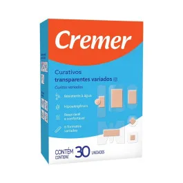 Curativo Cremer Transparente Variados em 6 Formatos 30 Unidades