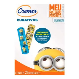 Curativo Infantil Cremer Minions Flexível 25 Unidades