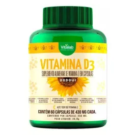 Vitamina D - Vitalab 2.000UI - 60 Cápsulas Moles