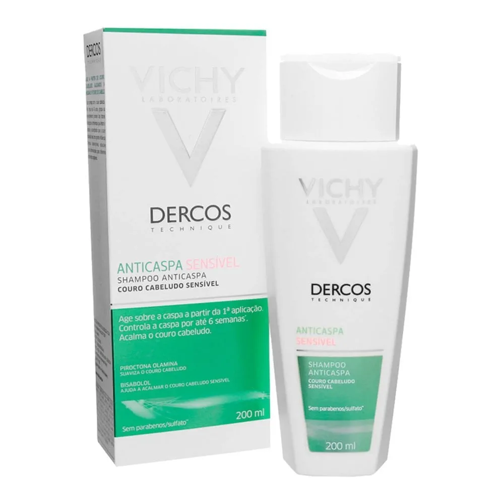 Dercos Shampoo Anticaspa Couro Cabeludo Sensível Vichy 200mL