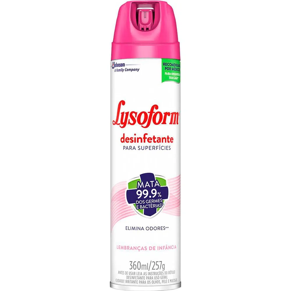Desinfetante Aerossol Lysoform Lembrança de Infância 360ml