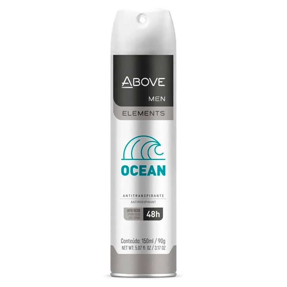Desodorante Aerossol Antitranspirante Above Men Elements Ocean 150ml