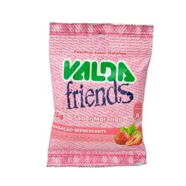 Pastilha Valda Friends - Sabor Morango - Sem Açúcar 25g