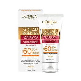 Protetor Solar Facial L'Oréal Paris Expertise Antirrugas FPS60 50g