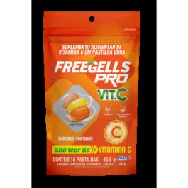 Bala Freegells Pro Vitamina C Sabores Sortidos - 15 Pastilhas