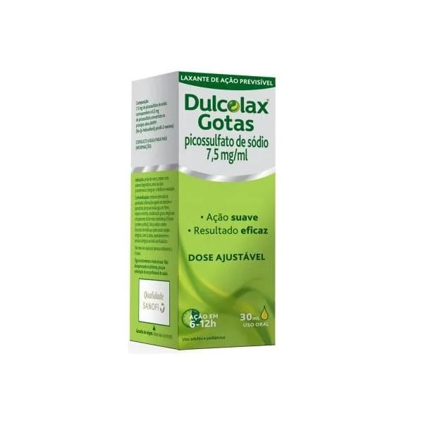 Dulcolax Gotas 7,5mg/mL, caixa com 1 frasco gotejador com 30mL de solução de uso oral