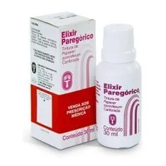 Elixir Paregórico Catarinense 0,05mL/mL, caixa com 1 frasco com 30mL de elixir