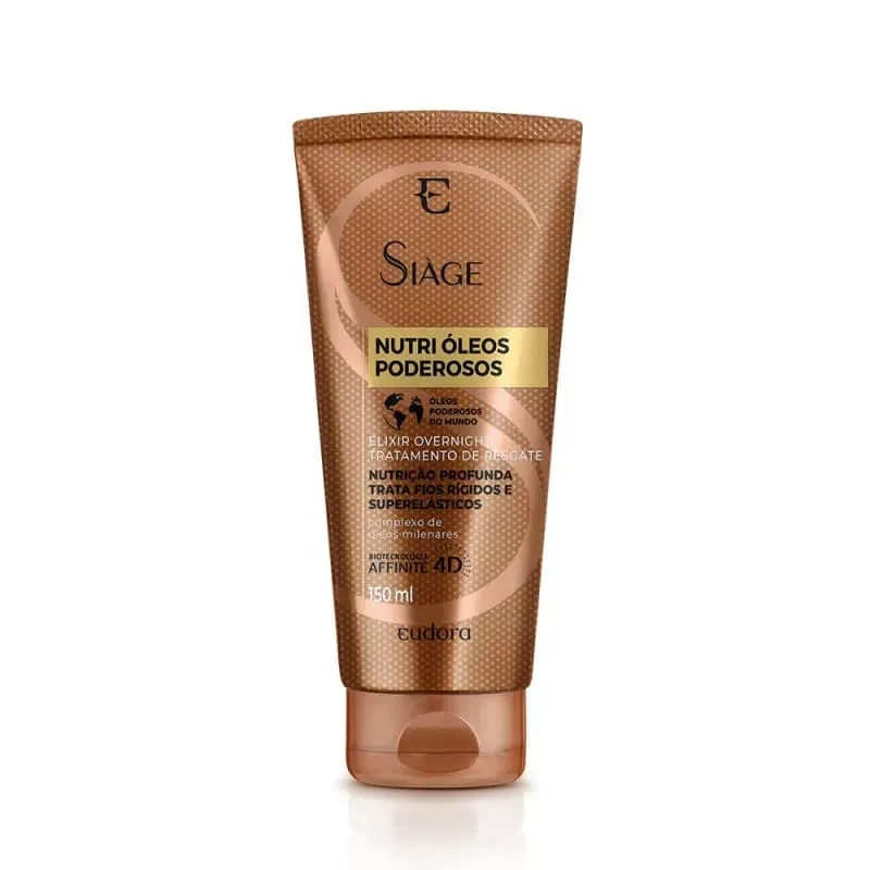Elixir Capilar Tratamento Overnight Eudora Siàge Nutri Óleos Poderosos 150ml