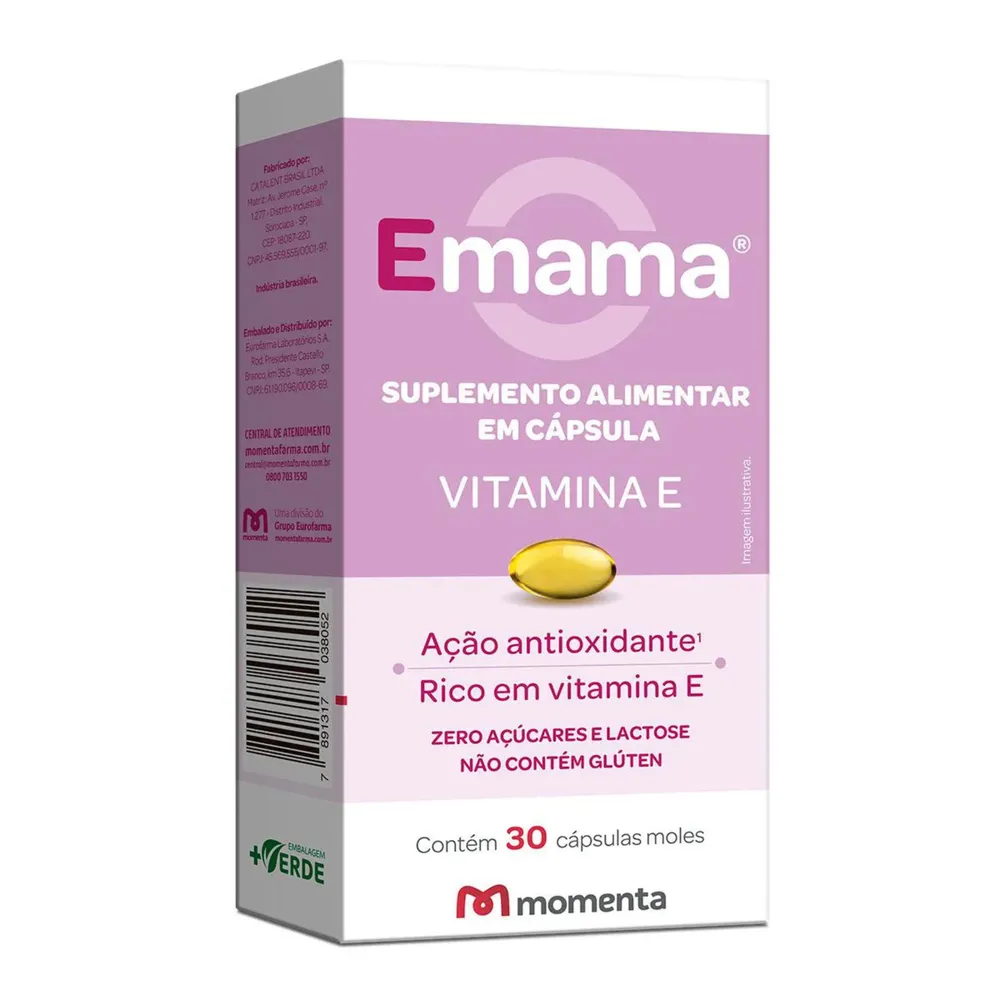 Emama 400mg, caixa com 30 cápsulas gelatinosas