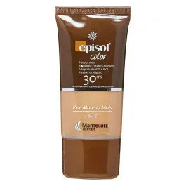 Protetor Solar Facial Episol Color Pele Morena Mais FPS30 40g