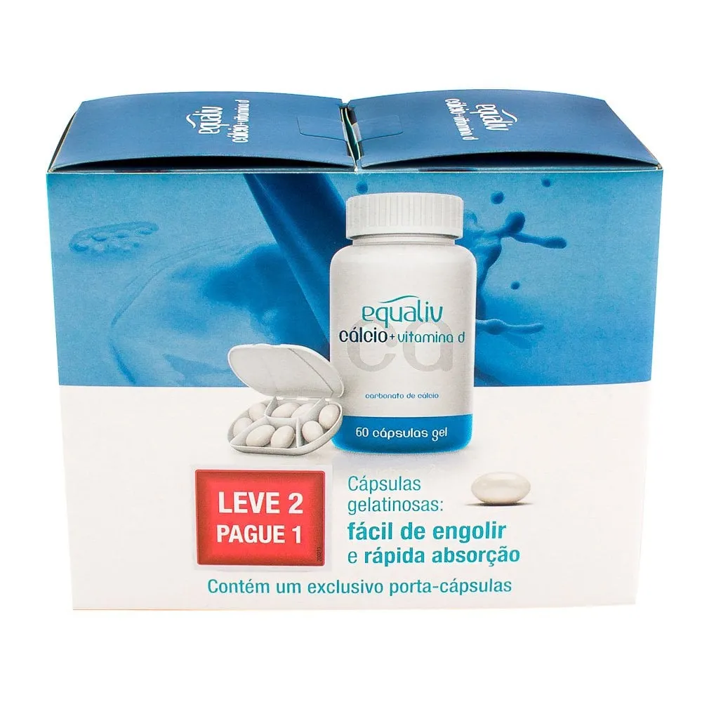 Equaliv Cálcio + Vitamina D Leve 120 Cápsulas Pague 60