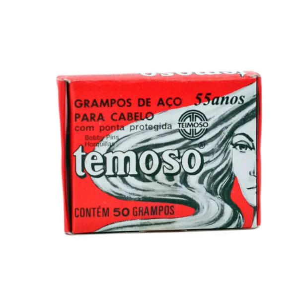 Grampo De Cabelo Temoso Negro 50 Unidades