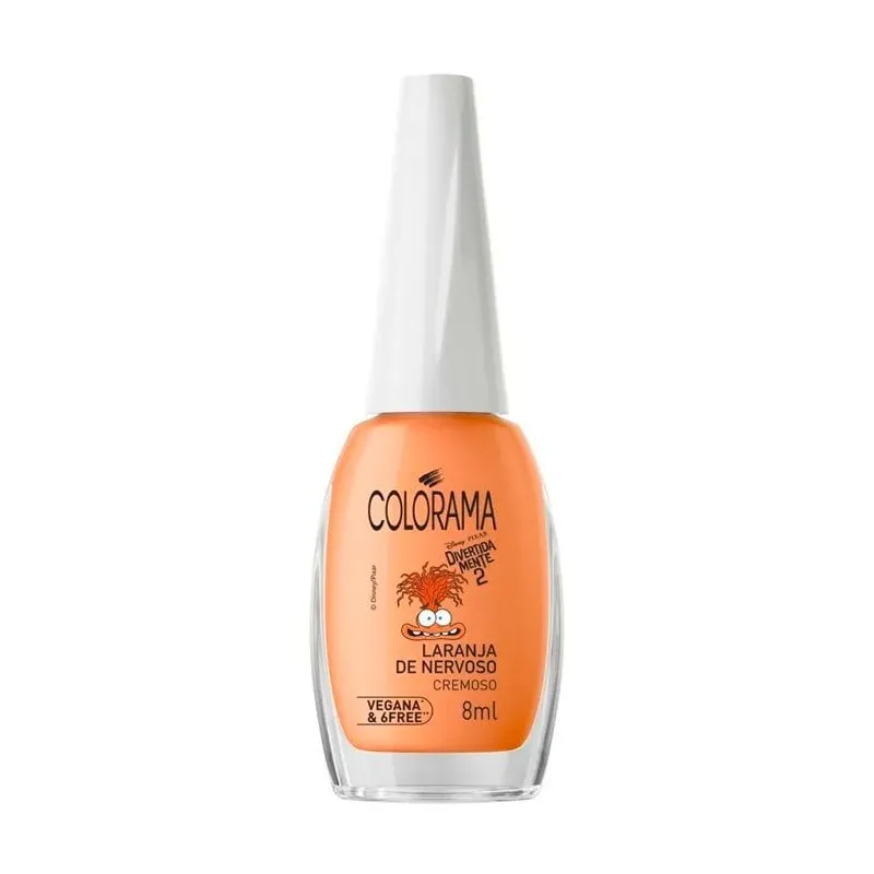 Esmalte Cremoso Coleção Divertidamente 2 Laranja De Nervoso Colorama 8ml