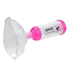 Espaçador para Inalação Unidirecional X-Pray Rosa Infantil - Soniclear - 1 Unidade