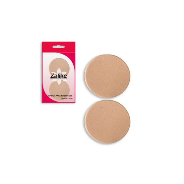 Esponja de Maquiagem Redonda ultra soft c/2unid 3104-UF Zalike