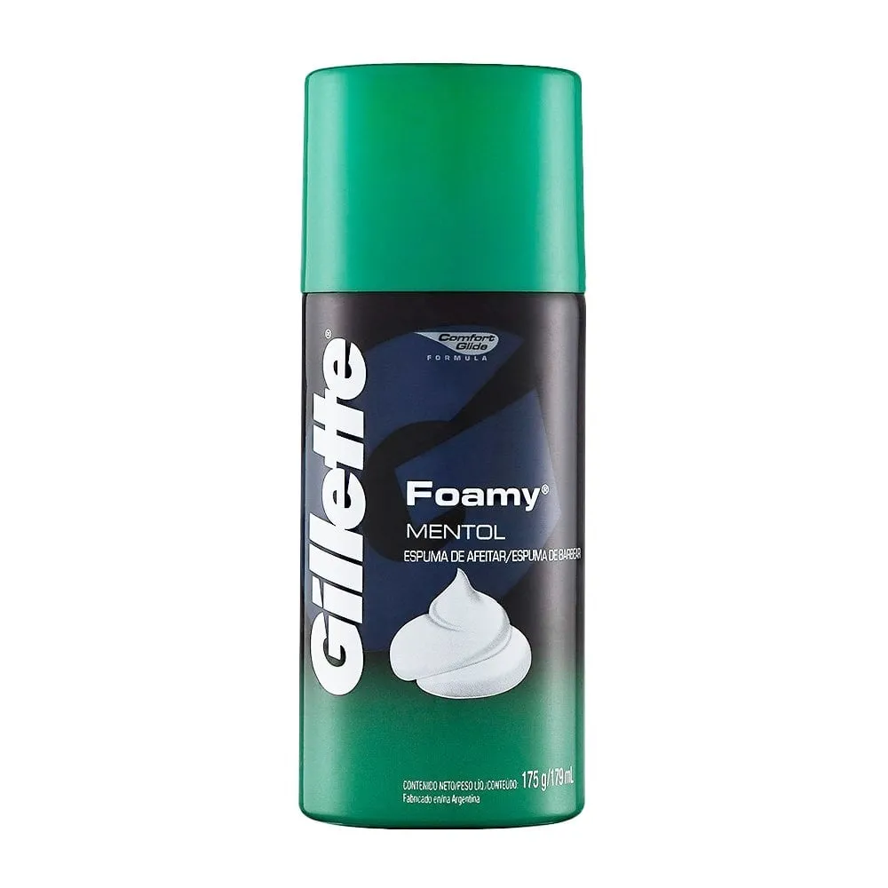 Espuma de Barbear Gillette Foamy Mentol 175g