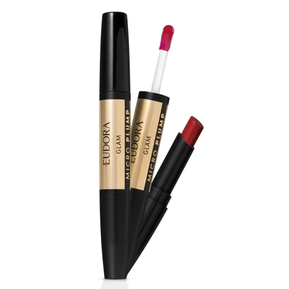 EUDORA Batom Duo Vermelho Único Glam Micro Plump 1,8g