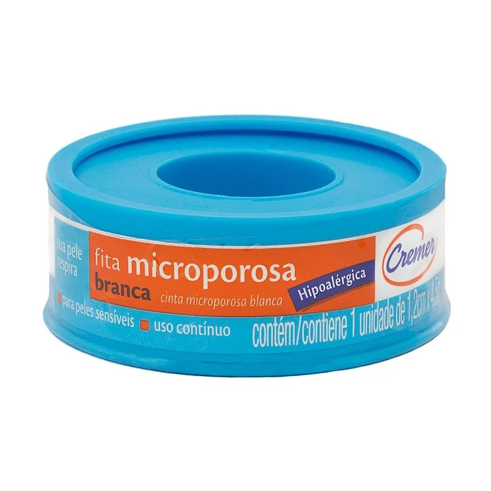 Fita Microporosa Cremer Branca 12cm x 45m