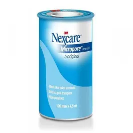 Fita Micropore Nexcare Original Branca 100mm x 4,5m - 1 Unidade