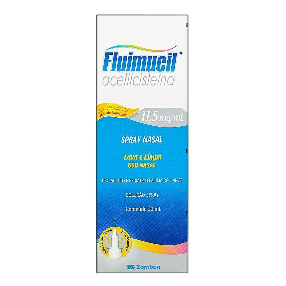 Fluimucil 115mg solução nasal frasco com 20ml