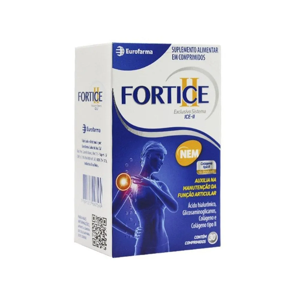 Fortice - Colágeno Tipo II Com 30 Comprimidos