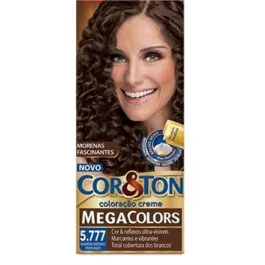 Tintura de Cabelo Cor&Ton Mega Colors 5.777 Marrom Intenso Profundo 1 Unidade