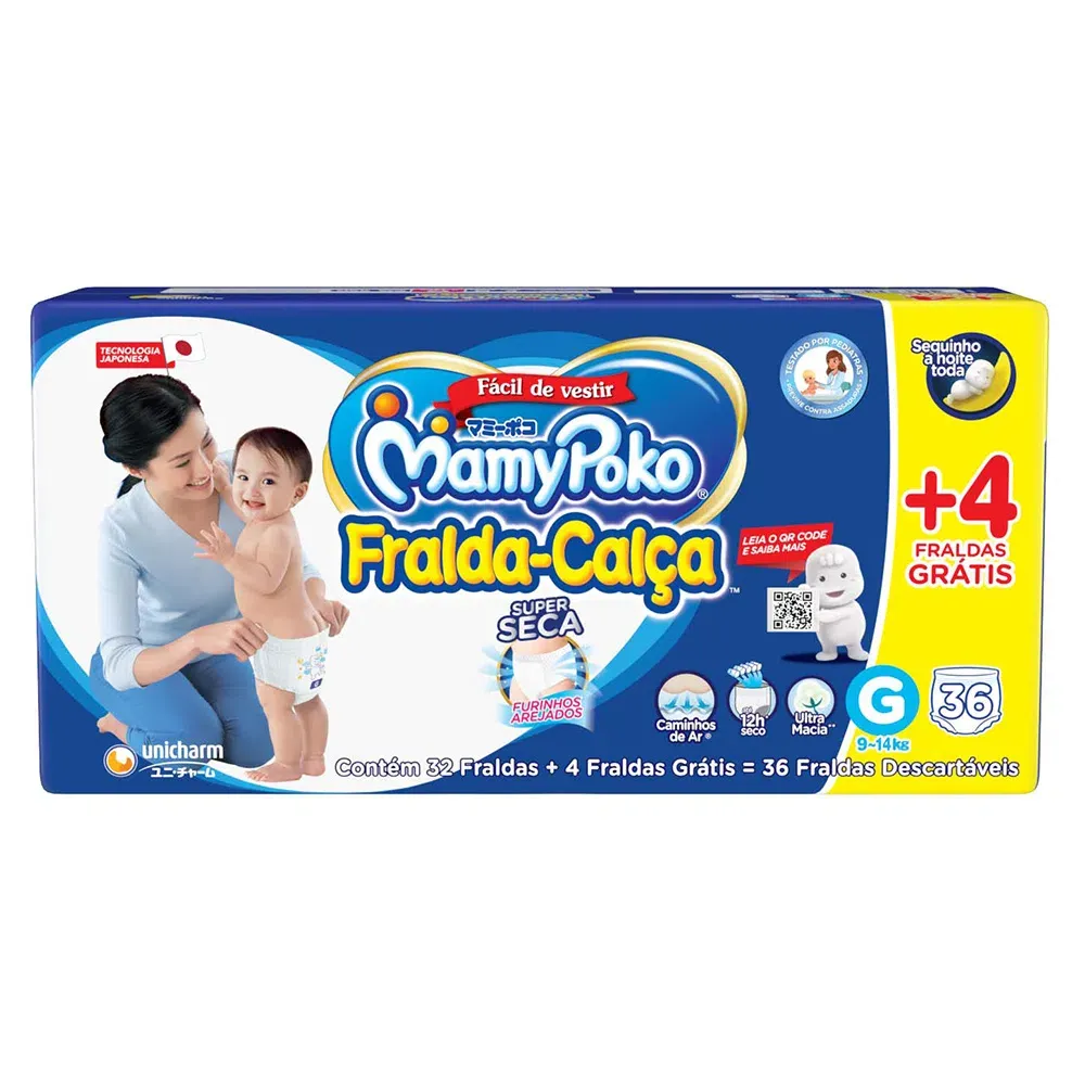 Fralda Calça MamyPoko Super Seca Tamanho G LV36 PG32