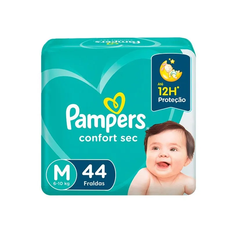 Fralda Descartável Pampers Confort Sec M 44Un