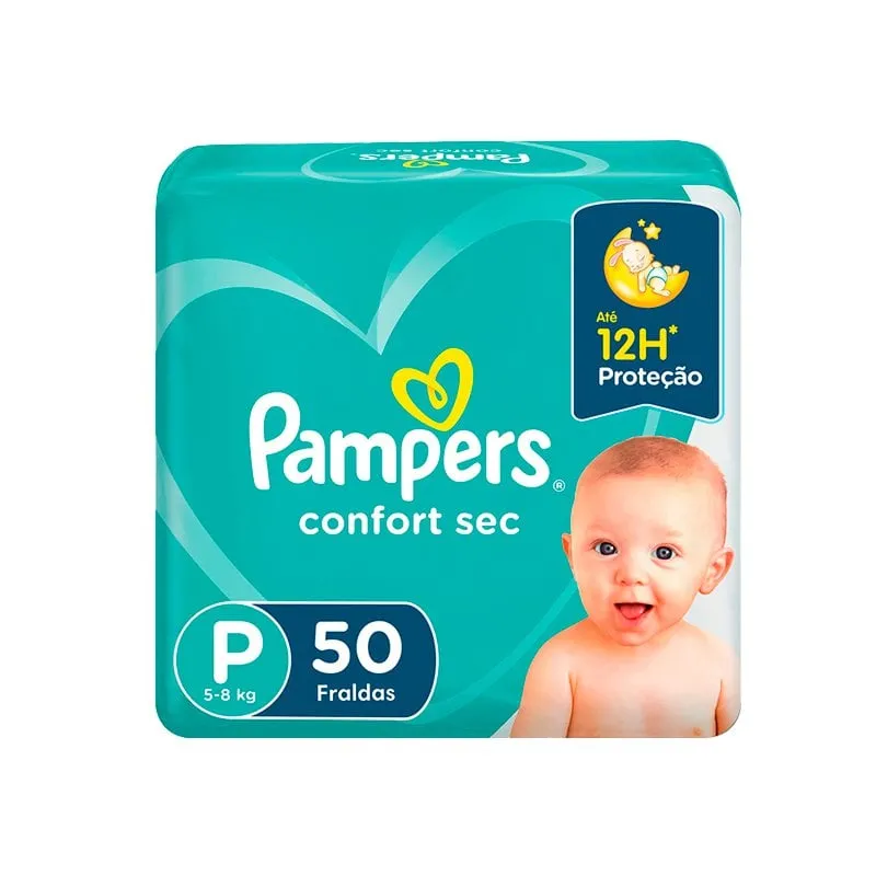 Fralda Descartável Pampers Confort Sec P 50Un